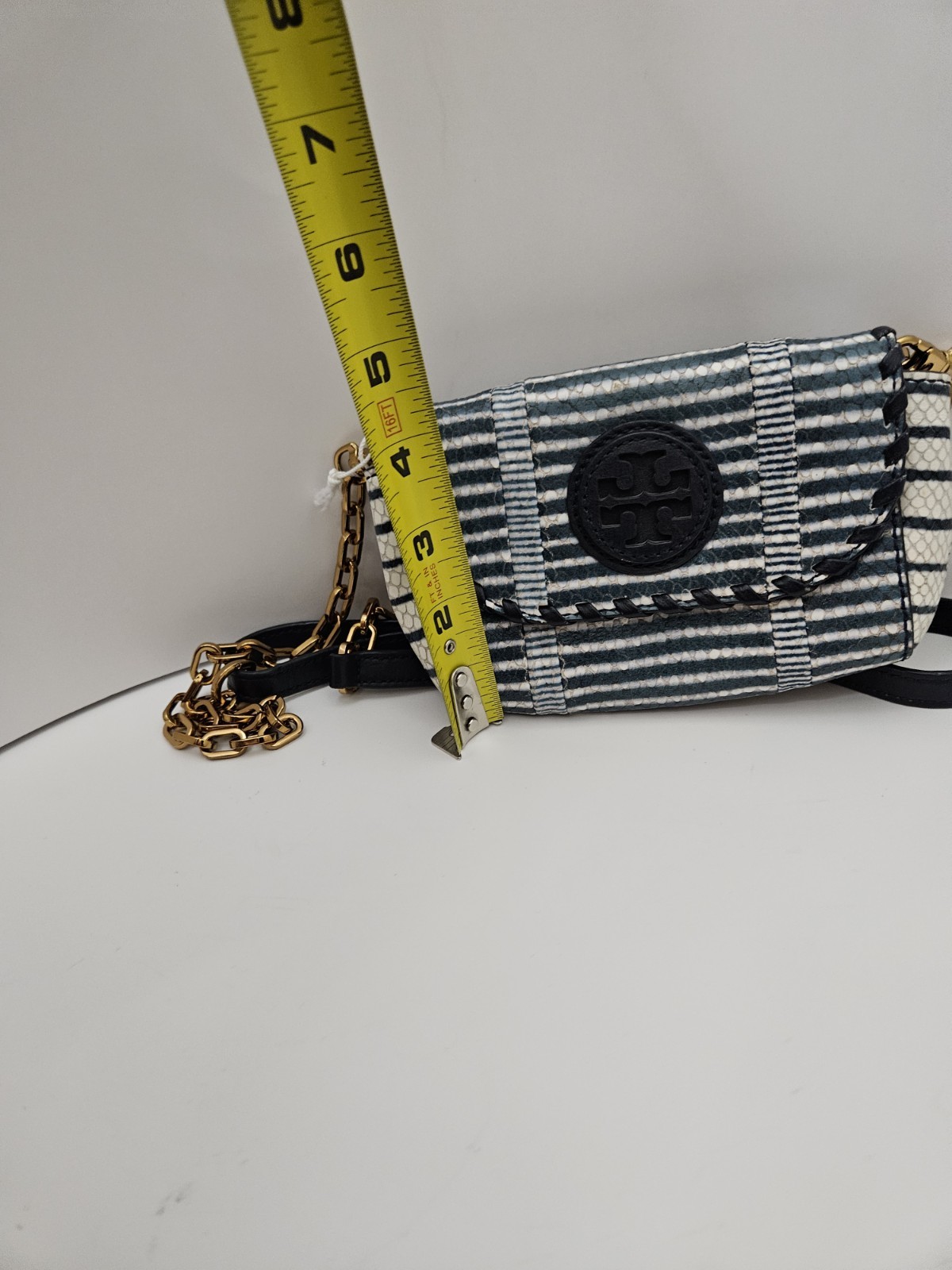 Tory Burch Python Embossed Border Chain Shoulder … - image 11