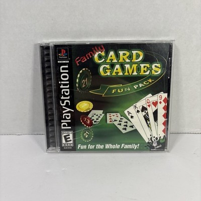 Family Card Games Fun Pack Sony PlayStation 1 PS1 Complete CIB Tested