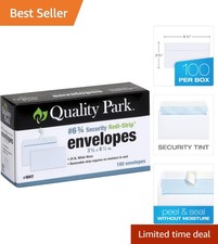 100 Count Self-Seal Security Envelopes, White, 3-5/8 x 6-1/2, Enhanced Security