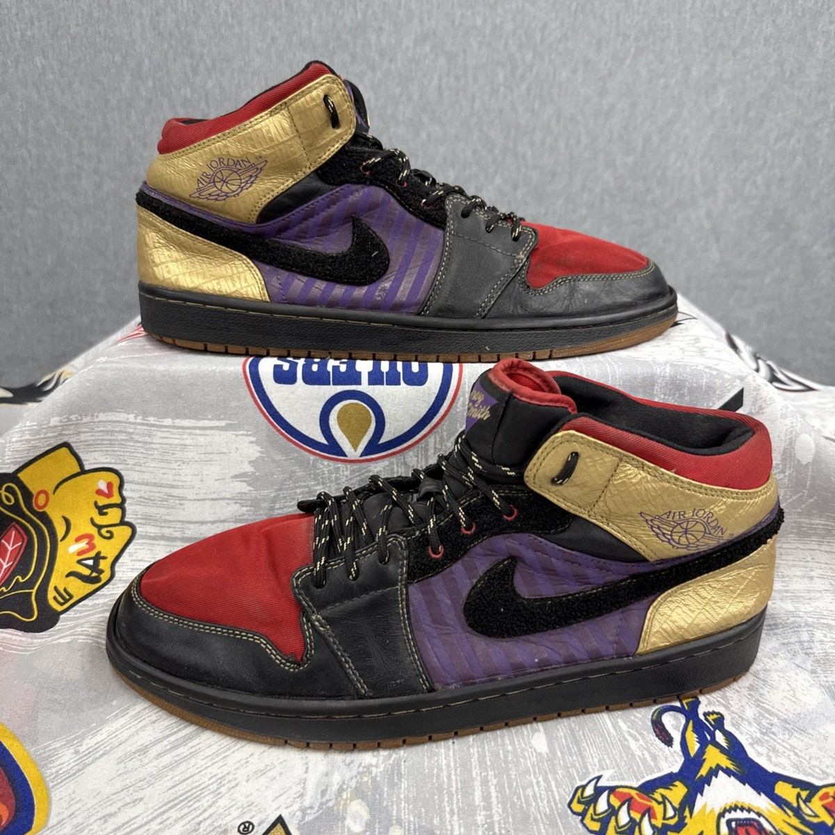 Air Jordan 1 Retro Leroy Smith 386186-071 Men\'s High Top Sneaker Size 12 Jordan 1 Retro Leroy  main image 2