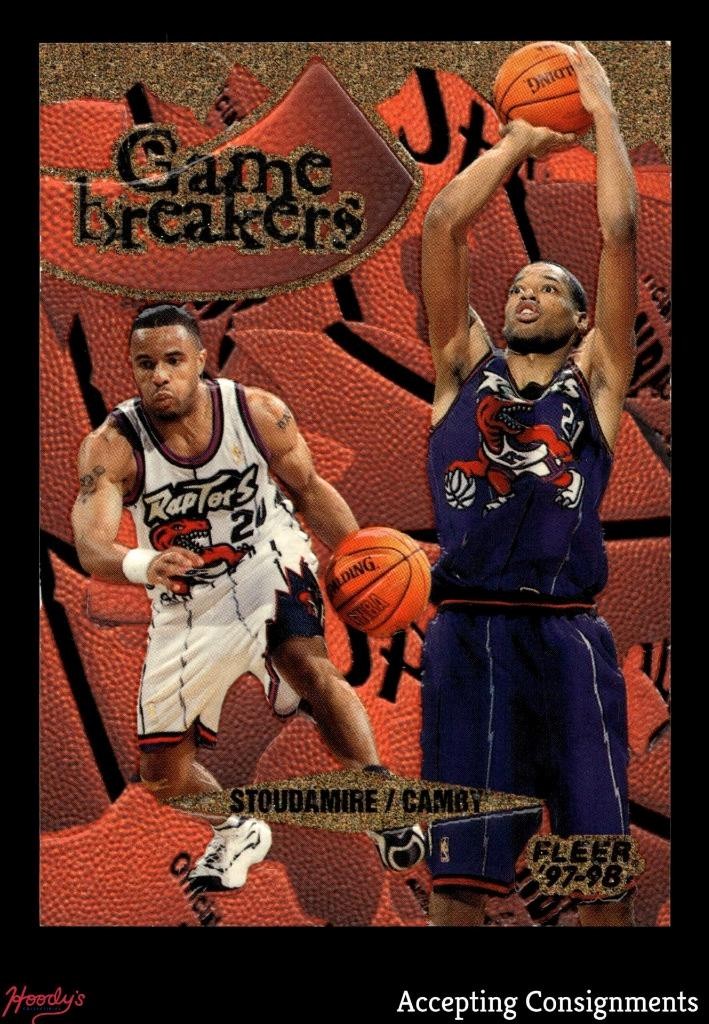 1997-98 Fleer Game Breakers #10 Marcus Camby & Damon Stoudamire RAPTORS
