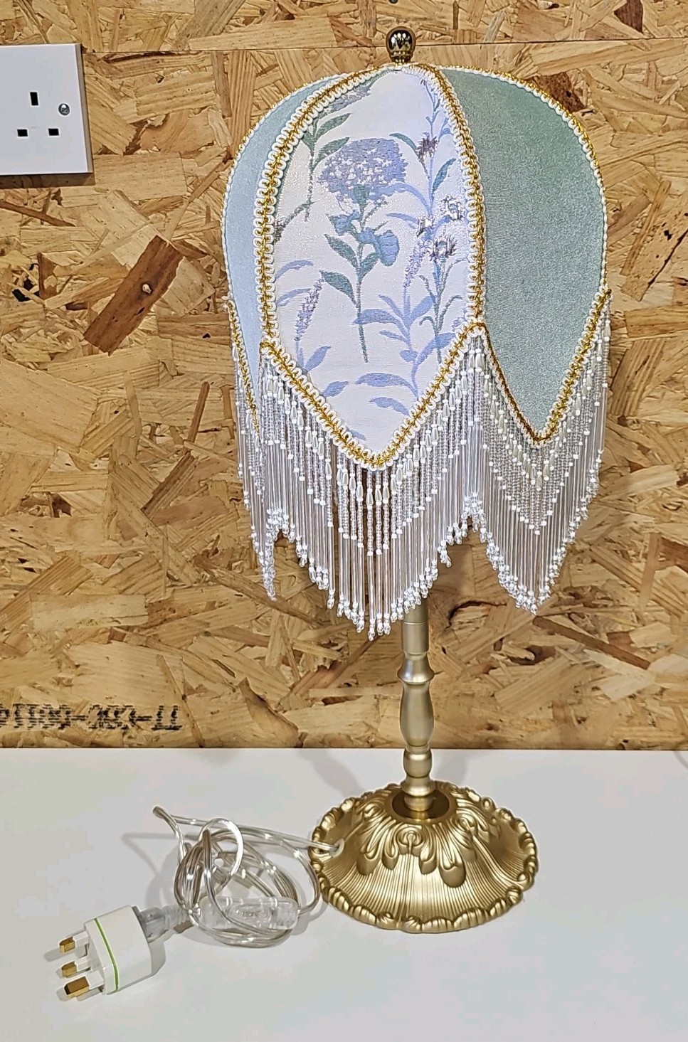 Vintage Style Tall Tassel Table Lamp French Style — image 2
