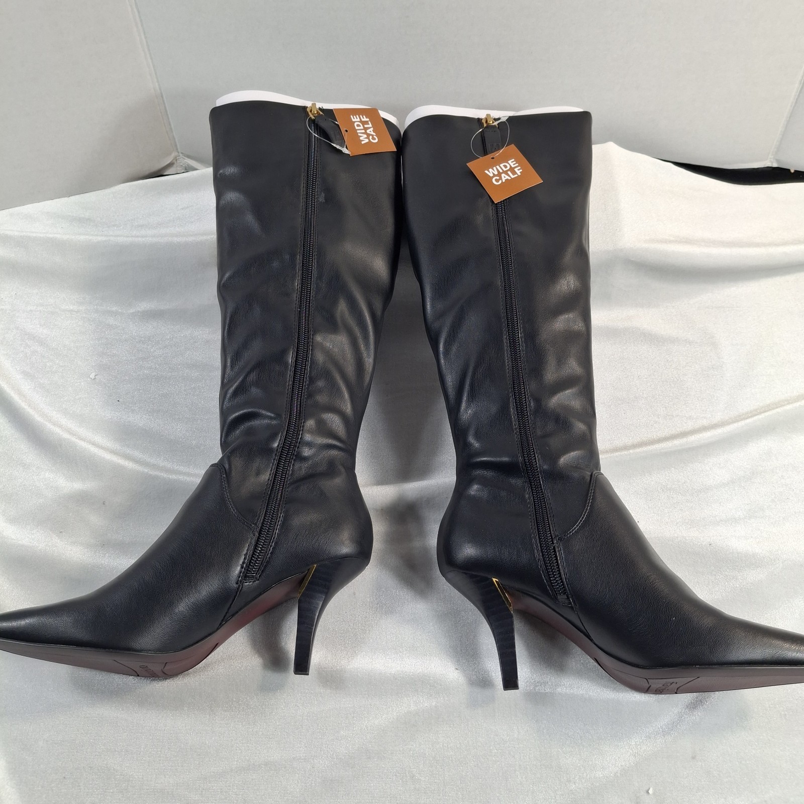 Franco Sarto Women's L-Lyla Black Pointed Toe Knee High Wide Calf Boots 5.5M