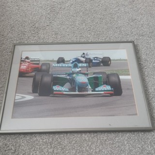MICHAEL SCHUMACHER PHOTO Print BENETTON Formula One. frame 26x34cm