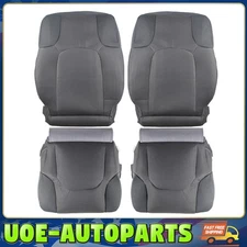 For 2005-2019 Nissan Frontier Driver &Passenger Bottom-Top Cloth Seat Cover Gray
