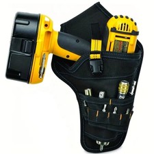 Heavy Duty Drill Holster Tool Belt Pouch Bit Holder Hanging Waist Bag Storage UK