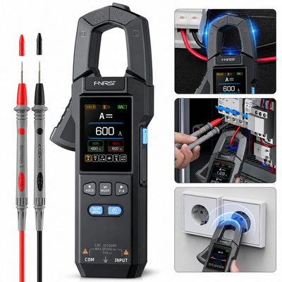 FNIRSI DMC-100 Clamp Meter 10000 Counts TRMS AC DC 600A Digital Multimeter USB