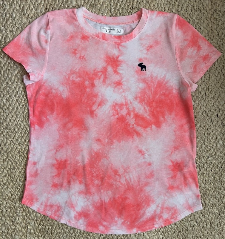 Abercrombie Kids Girls Orange Tie Dye  T-shirt 15/16