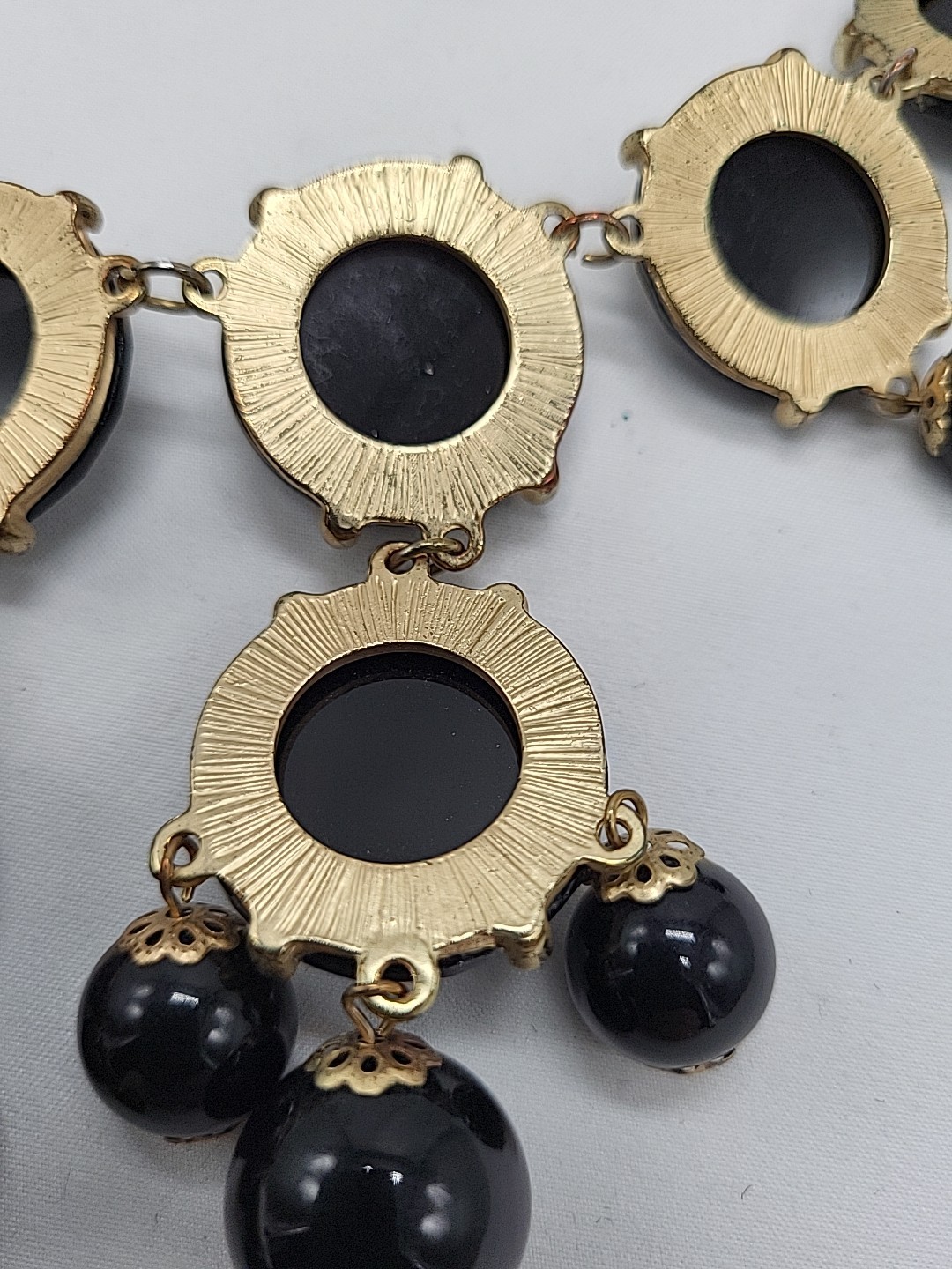 Vinrage J. Crew Statement Black Bubble Necklace i… - image 10