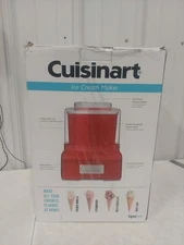 Cuisinart ICE-21RP1 1.5 Quart Frozen Yogurt Ice Cream Sorbet Maker, Red  NEW