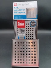 DRAIN GRATE OATEY DESIGNLINE Square 4" x 4"  *Missing Lift Key And Debris Basket