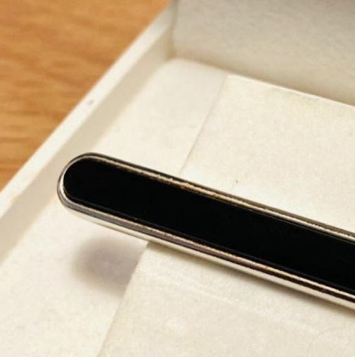 Montblanc Meisterstück Jewelry Steel, Black Onyx Tie Clip [VG] LTD