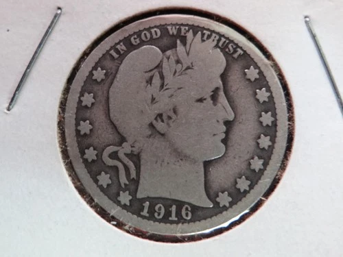 1916 Barber Quarter VERY GOOD