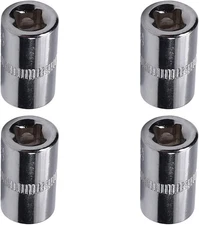 Utoolmart 1/4-Inch Drive 10mm 6-Point Shallow Socket, Metric, Cr-V 10mm, 4pcs 