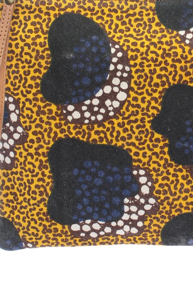 O MY BAG Borsa pc Donna borsa ventiquattrore giallo pallido-blu-bianco - Immagine 3 di 4