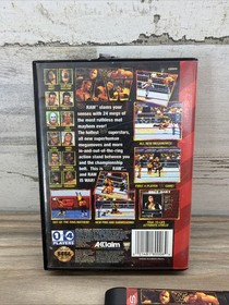 WWF RAW [Sega Genesis, 1994] COMPLETE w/ Case & Manual TESTED Raw Is War CIB VTG