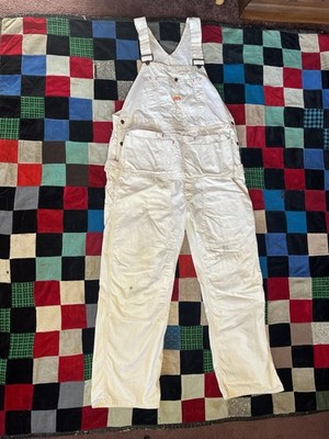 Vintage 1950s Penneys PayDay Painters Overalls Coveralls White