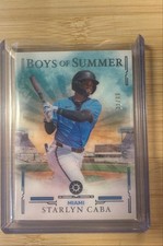 2025 Panini Boys of Summer - Starlyn Caba, Starlyn Caba #28 Blue /99 (RC)