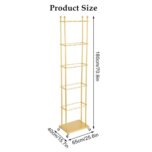 5-Tier Champagne Wall Holder Metal Champagne Wall Stand Modern Wine Glass Rack- - Picture 2 of 15