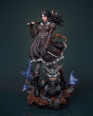 Alice, Alice: Madness Returns, sexy Pin Up, Figur, 3D Druck, Statue, UNBEMALT