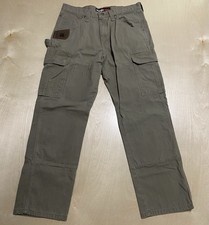Wrangler Men's 34x30 Brown Riggs Workwear Ranger Relaxed Fit Ripstop Work Pants