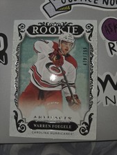 Upper Deck 2018-19 Warren Foegele Rookie Carolina Hurricanes NHL Card #RED215. rookie card picture