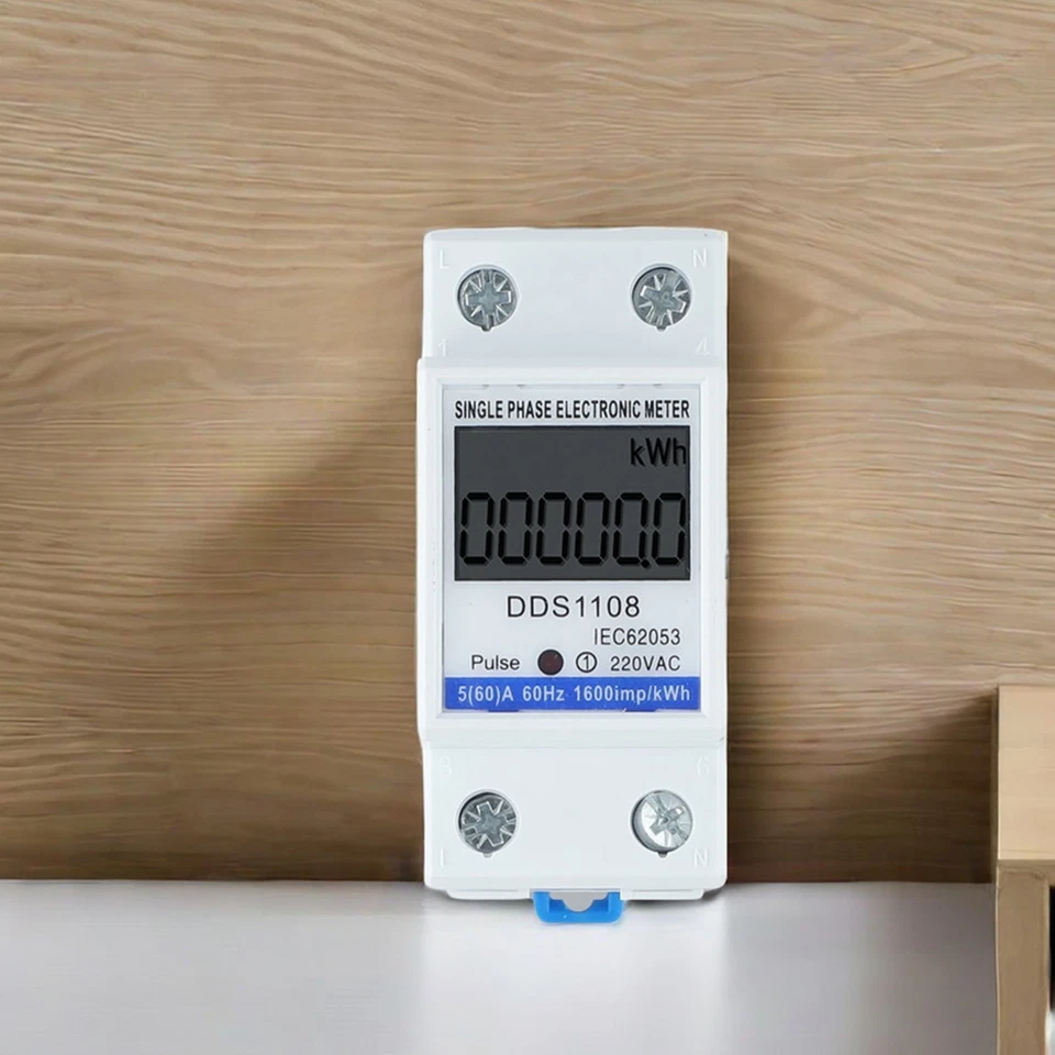 Single Phase LCD Electric Energy Meter KWH Watt Hour Meter 220V 5(60)A 50/60Hz - Image 4 of 4
