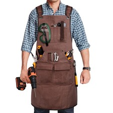 Woodworking Apron for Men 20 oz Work Apron for Men with 9 Tool Pockets, Heavy