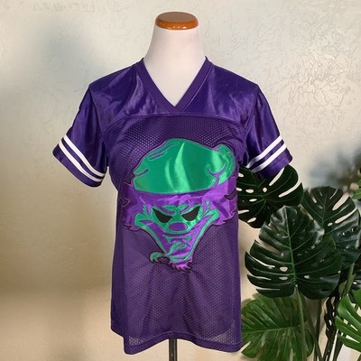 Custom ICP Insane Clown Posse Riddle Box Purple Joker Ladies Football Jersey - M
