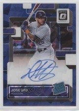 2022 Panini Donruss Optic Navy Blue Cracked Ice Prizm 9/35 Jose Siri Auto b4d