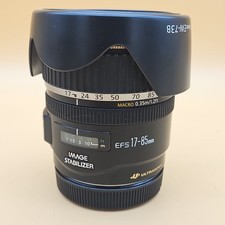 Canon EF-S 17-85mm f/4-5.6 IS USM Black Camera Lens W/ Lens Hood 