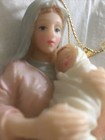 PORCELAIN CHRISTMAS BABY JESUS & MARY ICICLE TYPE ORNAMENT NEW — photo 2