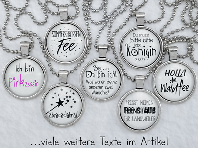 Spruchkette by Perletta 20 Texte Fee Prinzessin Königin Feenstaub Magie Glitzer