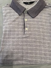 HART SCHAFFNER MARX Short Sleeve Light Purple Polo Shirt Men's Large