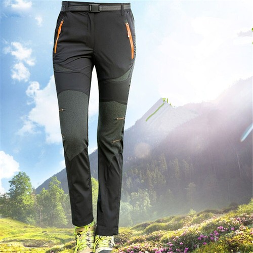 Mens Hiking Warm Fleece Pants Windproof 
