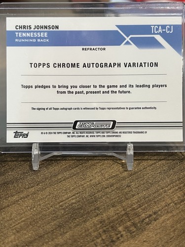 2023 Topps Composite Chris Johnson Topps Chrome Refractors #/299 Auto #TCA-CJ - Picture 2 of 2