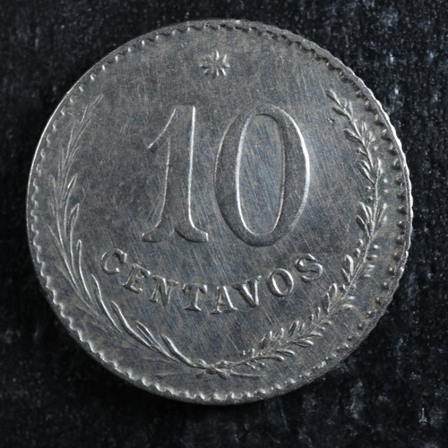 10 centavos 1900 Paraguay KM#7 Copper-Nickel Paraguái - Picture 2 of 2