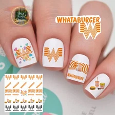 Whataburger Waterslide Nail Art Decals Set Of 50 Instructions, Bonus