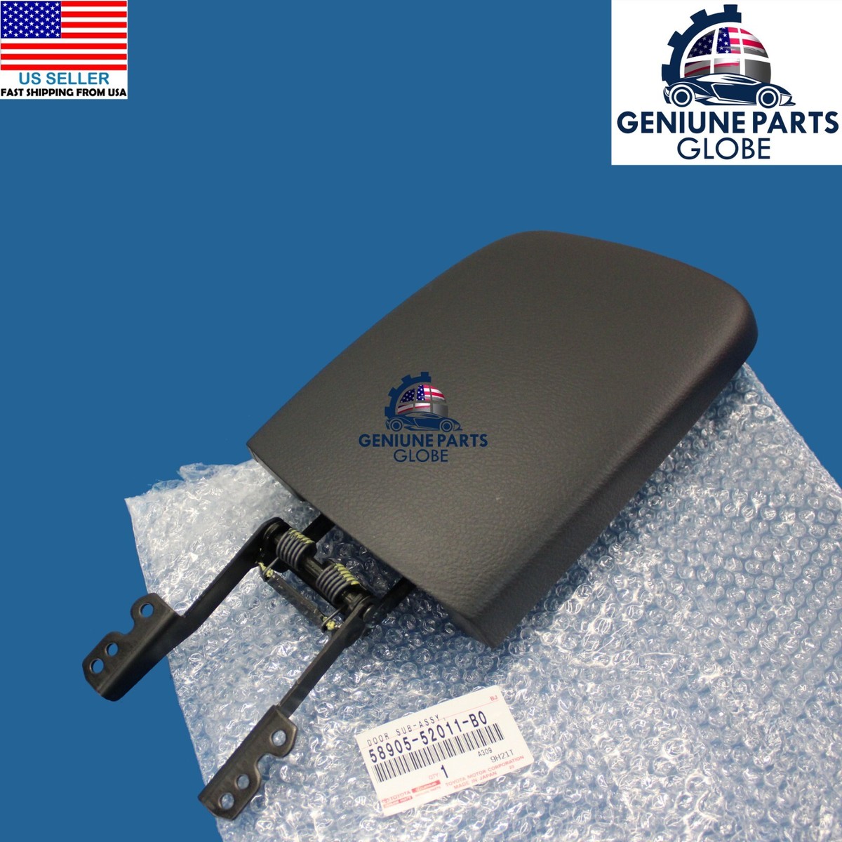 GENUINE OEM TOYOTA 07-14 YARIS SEDAN CONSOLE LID ARMREST GRAY  