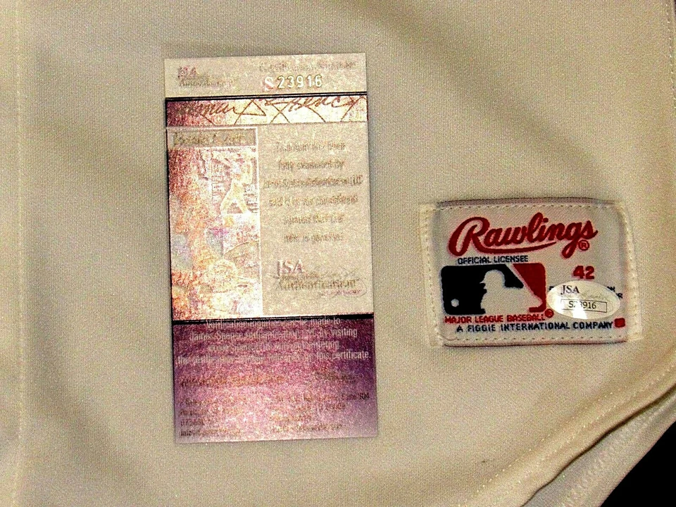 ROD CAREW CALIFORNIA ANGELS HOF SIGNED AUTO VINTAGE RAWLINGS PRO HOME JERSEY JSA - Image 4 of 4