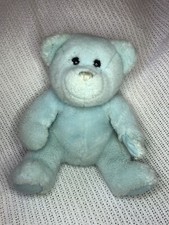Vintage Baby Blue Teddy Bear Stuffed Animal 12 Inch No Tag Was Loved Has Wear