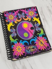 Vintage Lisa Frank DREAM WRITERS Ying Yang Black Page Mini Notebook Snap Closure