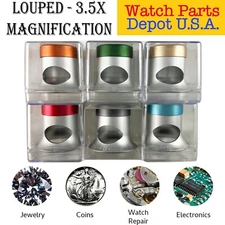 3.5X Jewelers Loupe Magnifier Grey Jewelry Loop Pocket Eye Glass Coins Gems
