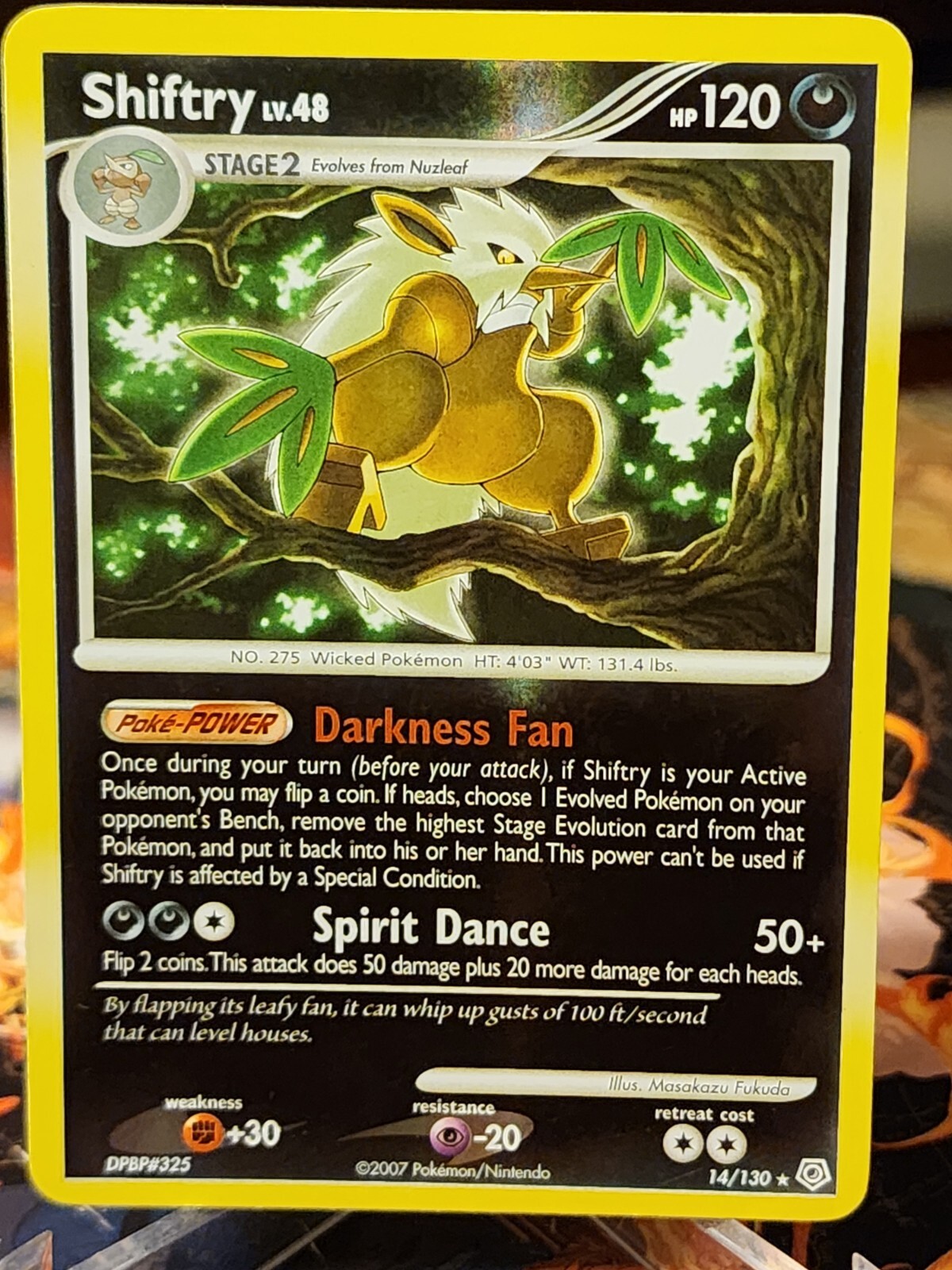 Pokemon TCG- Shiftry - Rev Holo 2007 Diamond & Pearl Base 14/130 LP