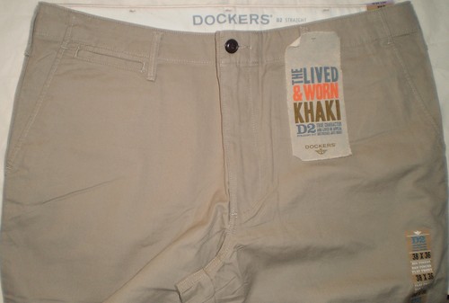 PANTALONES/PANTALONES/PANTALONES CAQUI GENUINOS DOCKERS CHINOS D2 AJUSTE RECTO VIVIDOS Y USADOS *GOLF* - Imagen 11 de 15