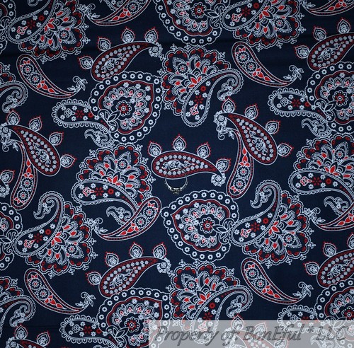 BonEful FABRIC FQ Cotton Quilt Gray Peter Pan Wendy Captain Hook Stripe Bohemian - Picture 13 of 15
