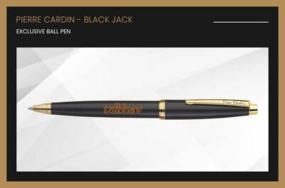 Pierre Cardin Black Jack Blackjack Kugelschreiber BP GT Geschenk blaue Tinte ...