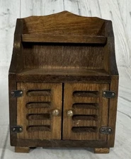 Vintage Concord Wood Dollhouse Miniature Hutch Cabinet Furniture