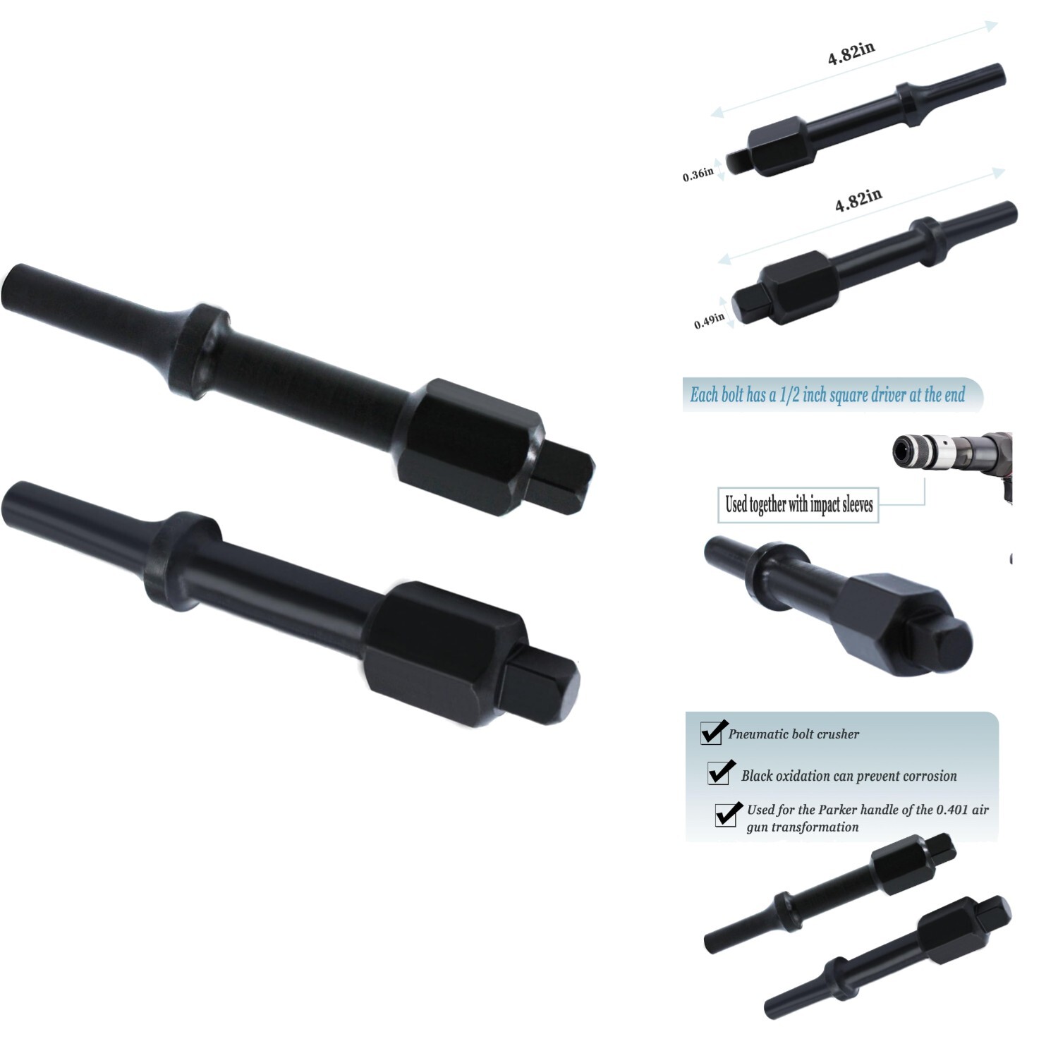 32029 Air Hammer Socket Adapter 37315 38 & 37316 12 Shake n break Pneum