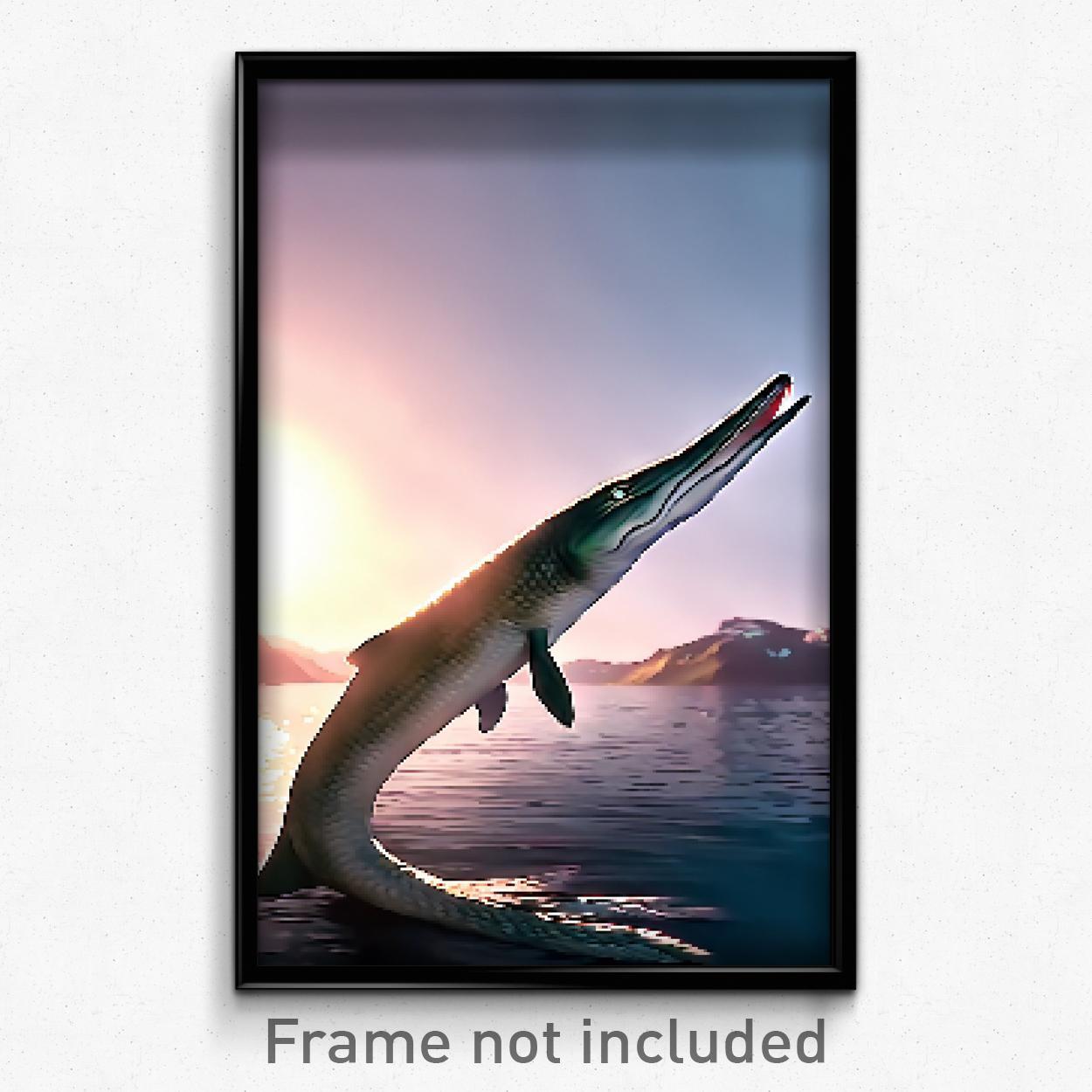 Pixel Art Poster - Magnificent Pike (8 Bit Psychedelic Trippy Video Game Print)